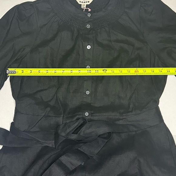 Boden US Size 12R Black Linen Midi Dress - Picture 10 of 16